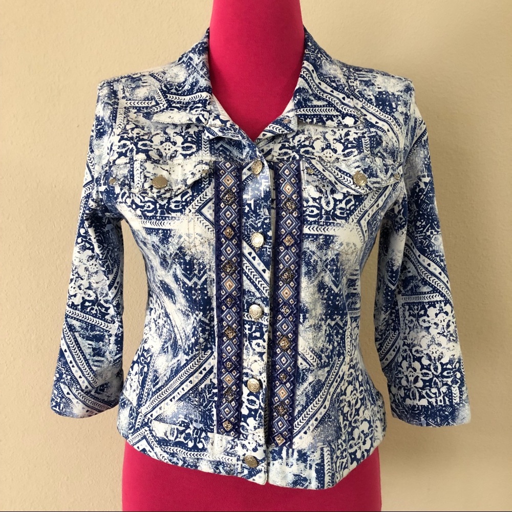 Mirror Image button down jacket size Large